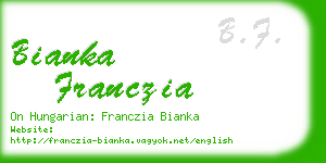 bianka franczia business card